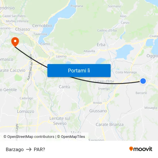 Barzago to PAR? map