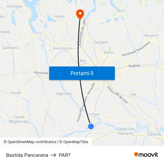 Bastida Pancarana to PAR? map