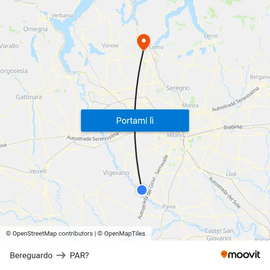 Bereguardo to PAR? map