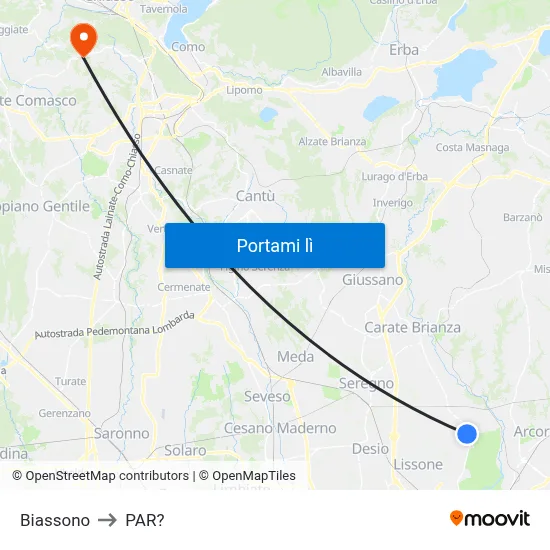 Biassono to PAR? map