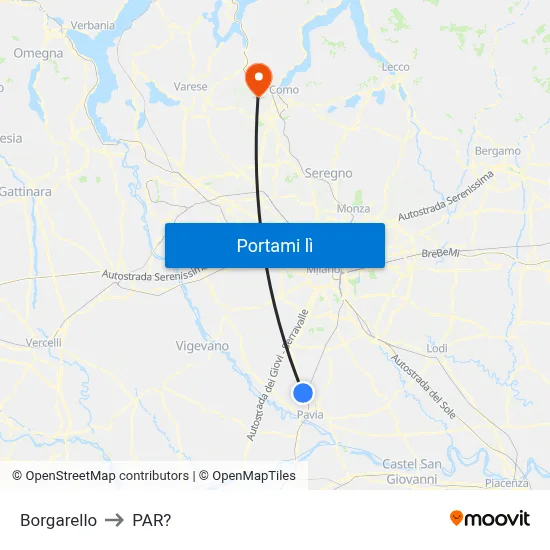 Borgarello to PAR? map