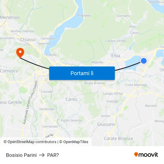 Bosisio Parini to PAR? map