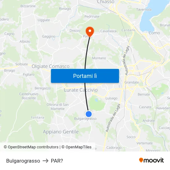 Bulgarograsso to PAR? map