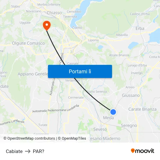 Cabiate to PAR? map
