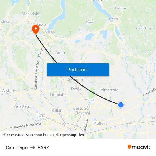 Cambiago to PAR? map