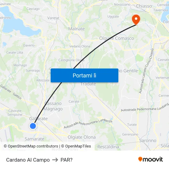 Cardano Al Campo to PAR? map