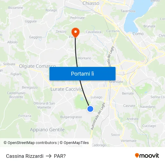 Cassina Rizzardi to PAR? map