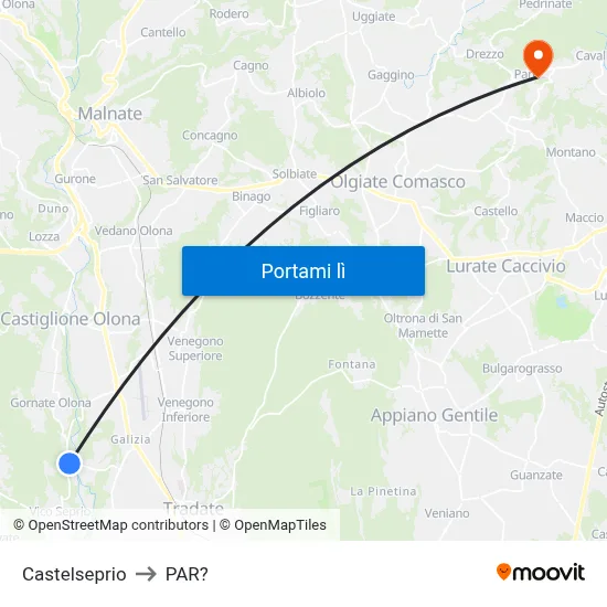 Castelseprio to PAR? map