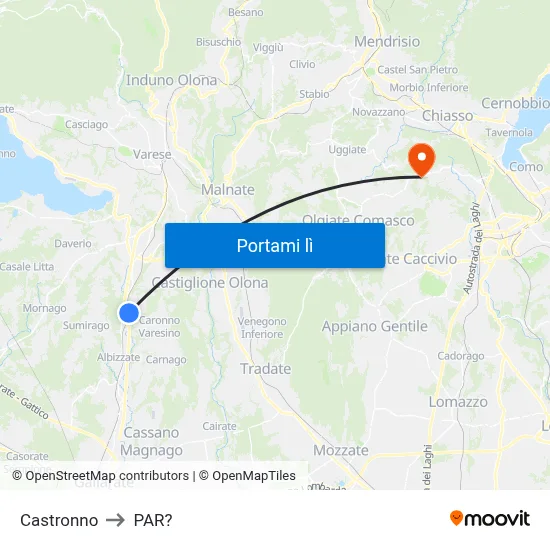 Castronno to PAR? map
