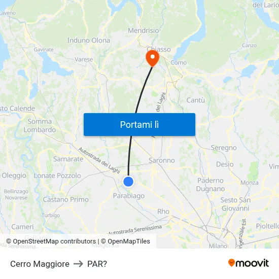 Cerro Maggiore to PAR? map