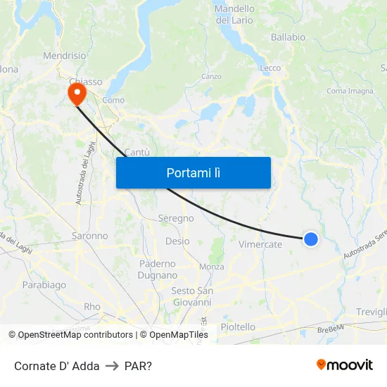 Cornate D' Adda to PAR? map