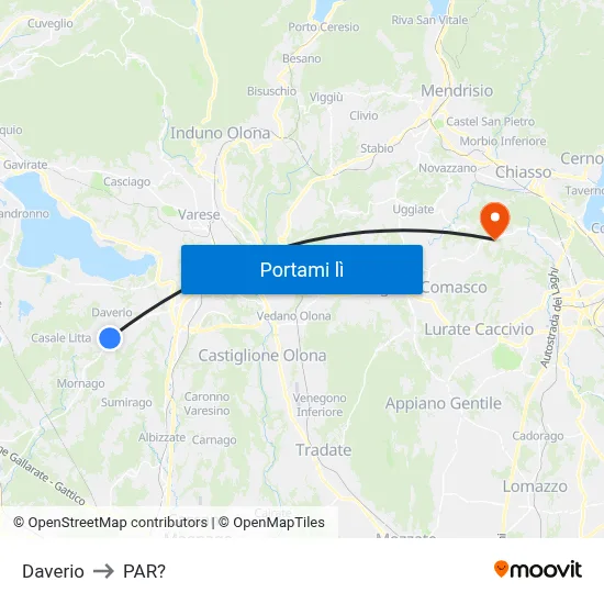 Daverio to PAR? map