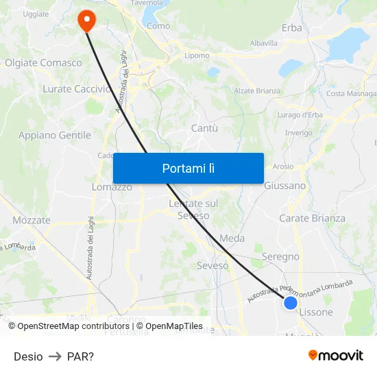 Desio to PAR? map