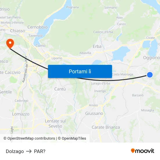 Dolzago to PAR? map