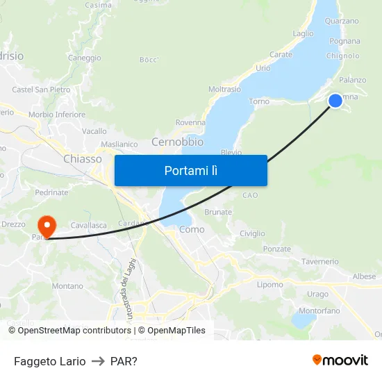 Faggeto Lario to PAR? map