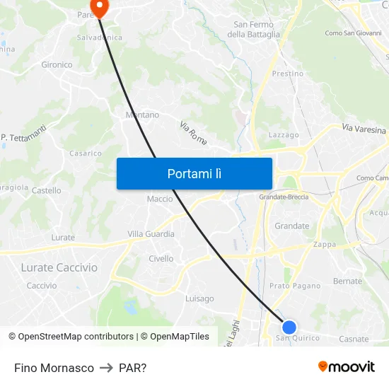 Fino Mornasco to PAR? map