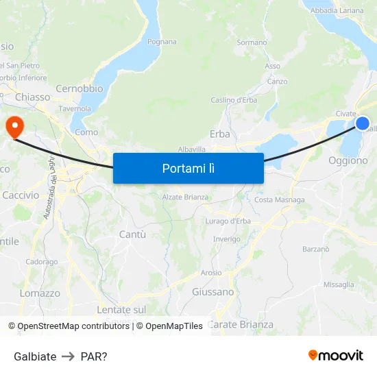 Galbiate to PAR? map