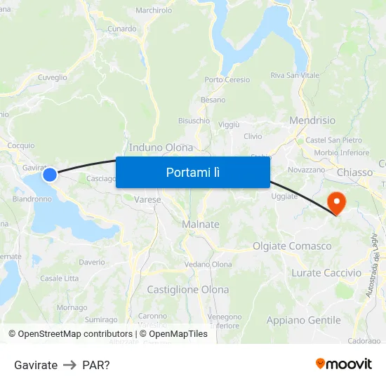 Gavirate to PAR? map