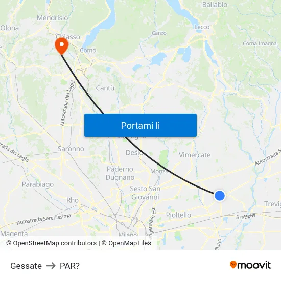 Gessate to PAR? map