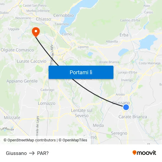 Giussano to PAR? map