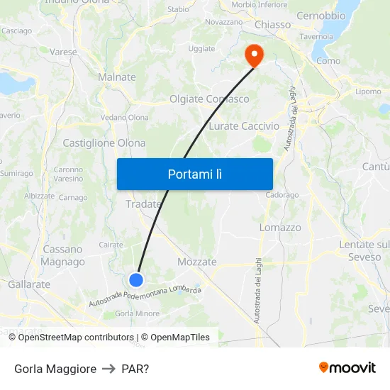 Gorla Maggiore to PAR? map