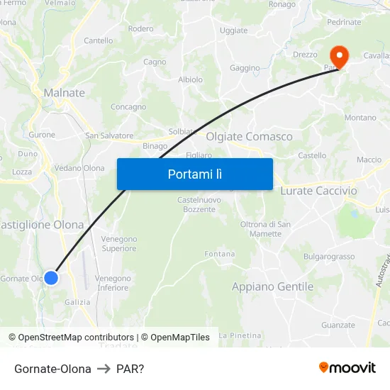 Gornate-Olona to PAR? map