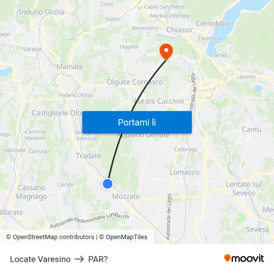 Locate Varesino to PAR? map