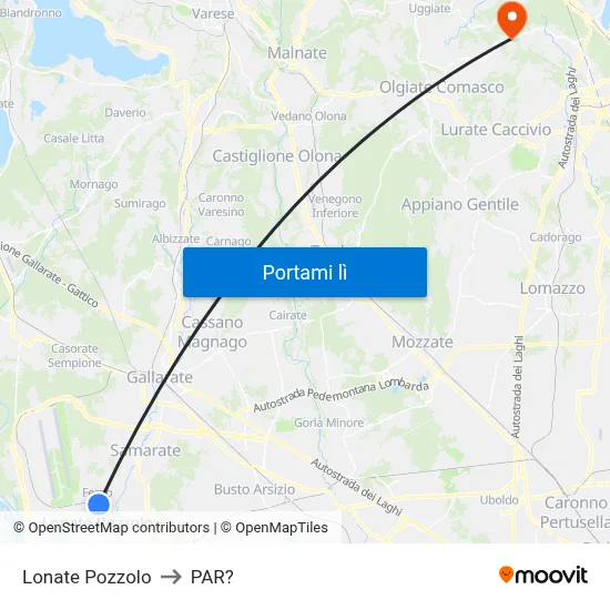 Lonate Pozzolo to PAR? map