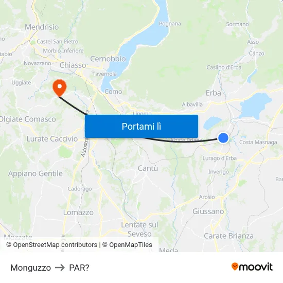 Monguzzo to PAR? map