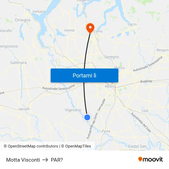 Motta Visconti to PAR? map