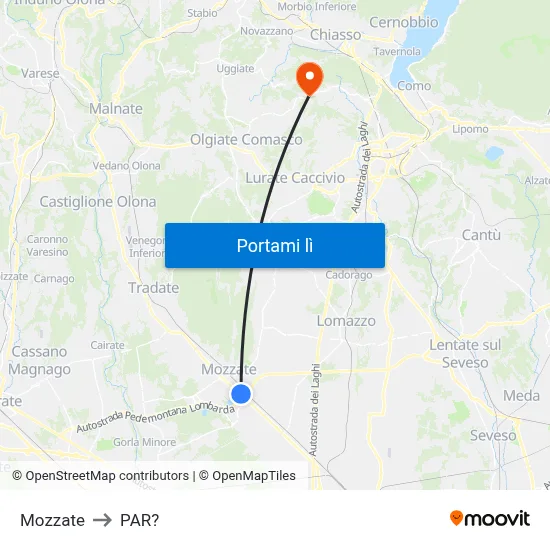 Mozzate to PAR? map