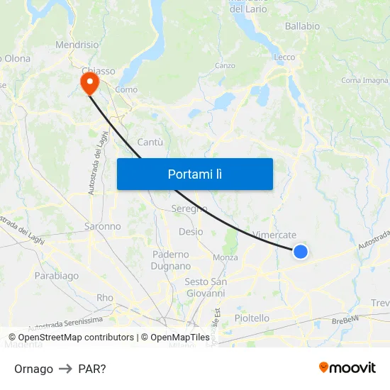Ornago to PAR? map