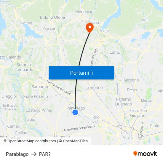 Parabiago to PAR? map