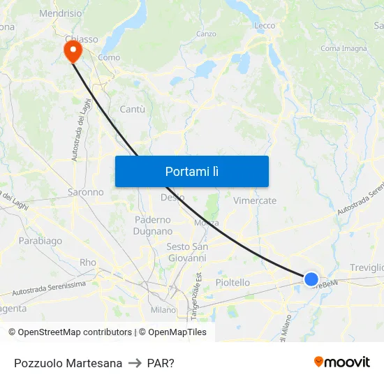 Pozzuolo Martesana to PAR? map