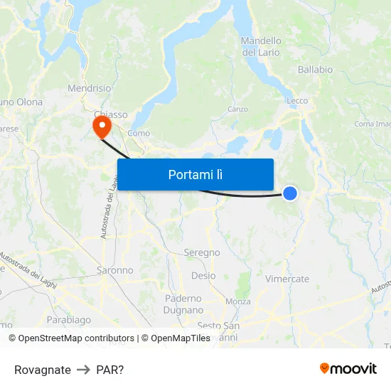 Rovagnate to PAR? map