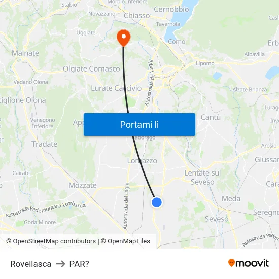 Rovellasca to PAR? map