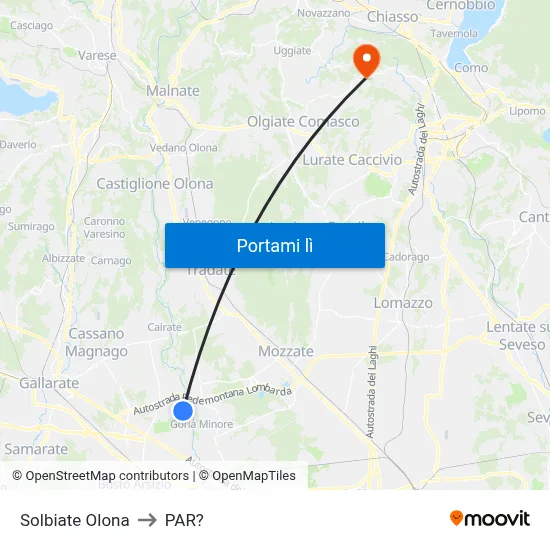 Solbiate Olona to PAR? map