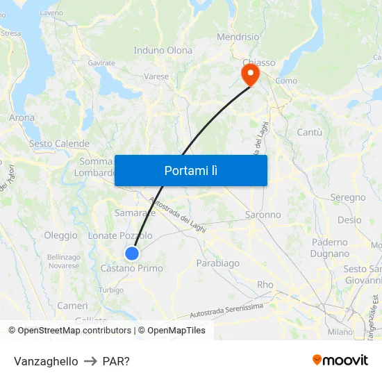 Vanzaghello to PAR? map