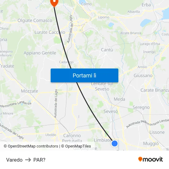 Varedo to PAR? map