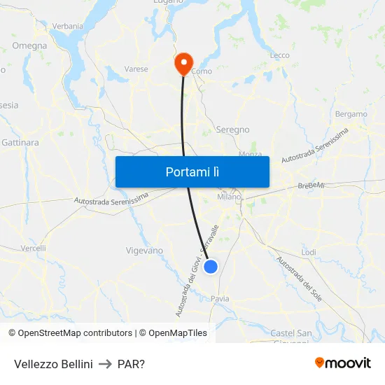 Vellezzo Bellini to PAR? map