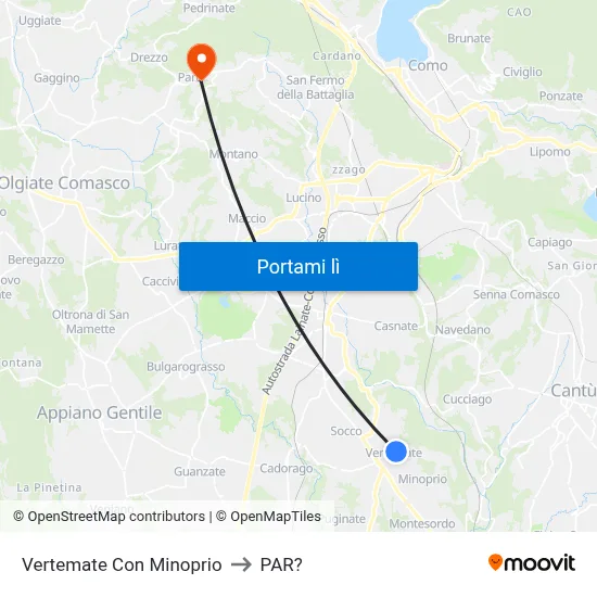 Vertemate Con Minoprio to PAR? map