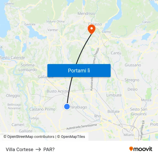 Villa Cortese to PAR? map
