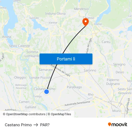 Castano Primo to PAR? map