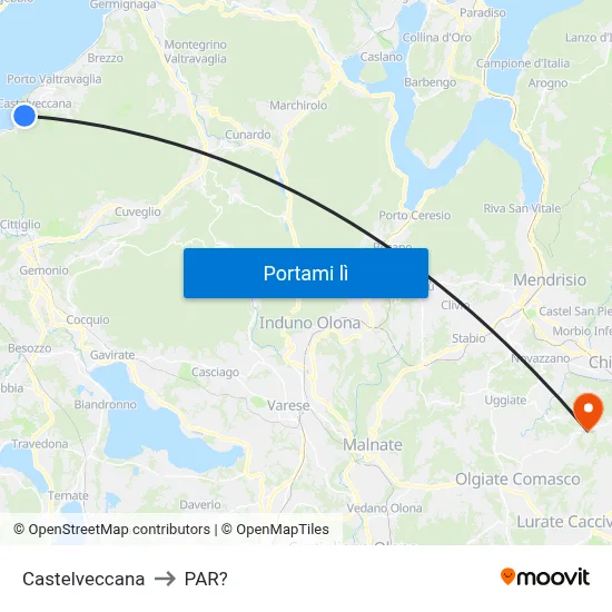 Castelveccana to PAR? map