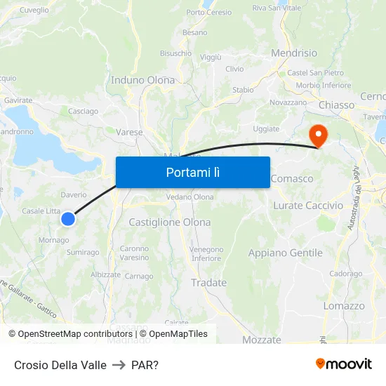 Crosio Della Valle to PAR? map