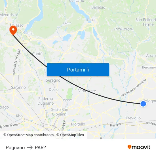 Pognano to PAR? map