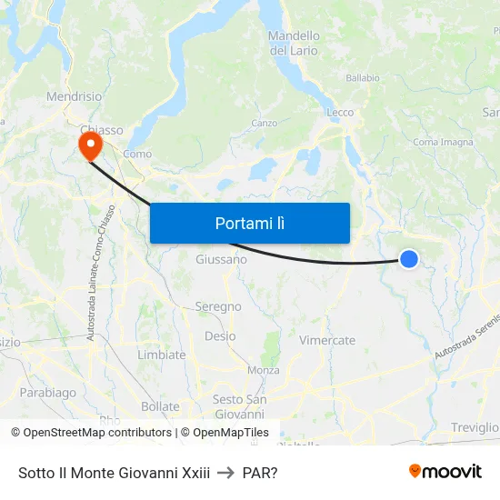 Sotto Il Monte Giovanni Xxiii to PAR? map