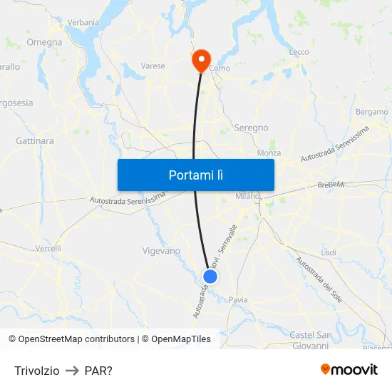 Trivolzio to PAR? map