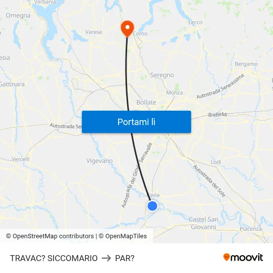 TRAVAC? SICCOMARIO to PAR? map