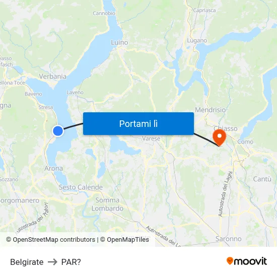 Belgirate to PAR? map